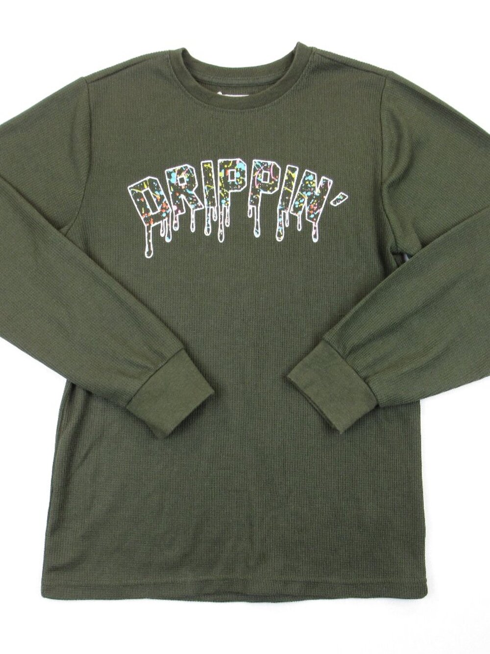 Copper Denim Thermal Shirt Youth Boys XL 14-16 Long Sleeve Drippin Graphic
